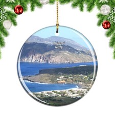 Italy Lipari Christmas ornament city travel souvenir