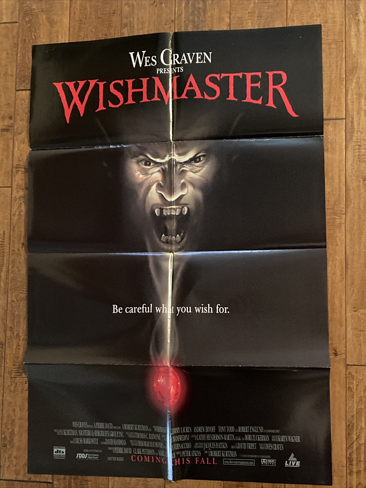 Wishmaster Original Movie Poster Wes Craven Englund Kane Hodder