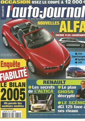 DAS AUTO JOURNAL NR. 692 NEU ALFA / ALTICA / SCENIC DCI 125 / VOLVO 170 / CIVIC