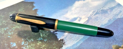 Vintage Pelikan 120 Piston System Fountain Pen. Golden Trims