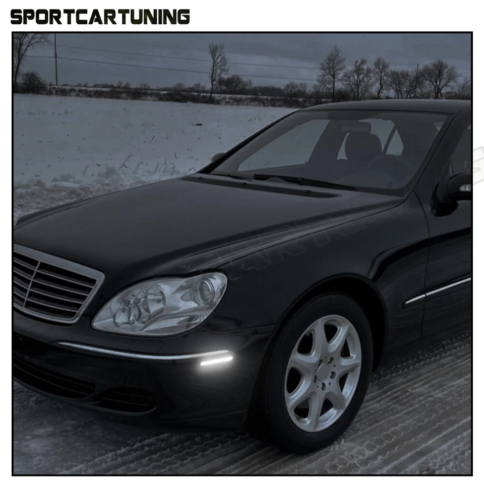 LED Bumper Side Marker Light For 00-06 Mercedes Benz S-Class W220 S430 S500 S55 - Image 3 of 4