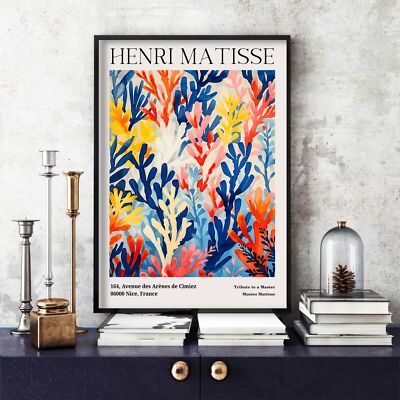 Henri Matisse Druck, Henri Matisse Ausstellungsposter, buntes Wandbild (09c)