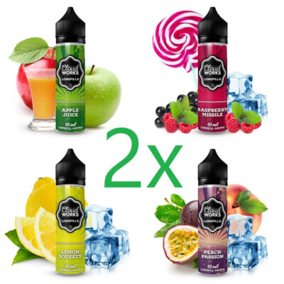 2 x Cloudworks Aroma je 10ml Longfill Flavour für 120ml E-Zigaretten E-Liquid