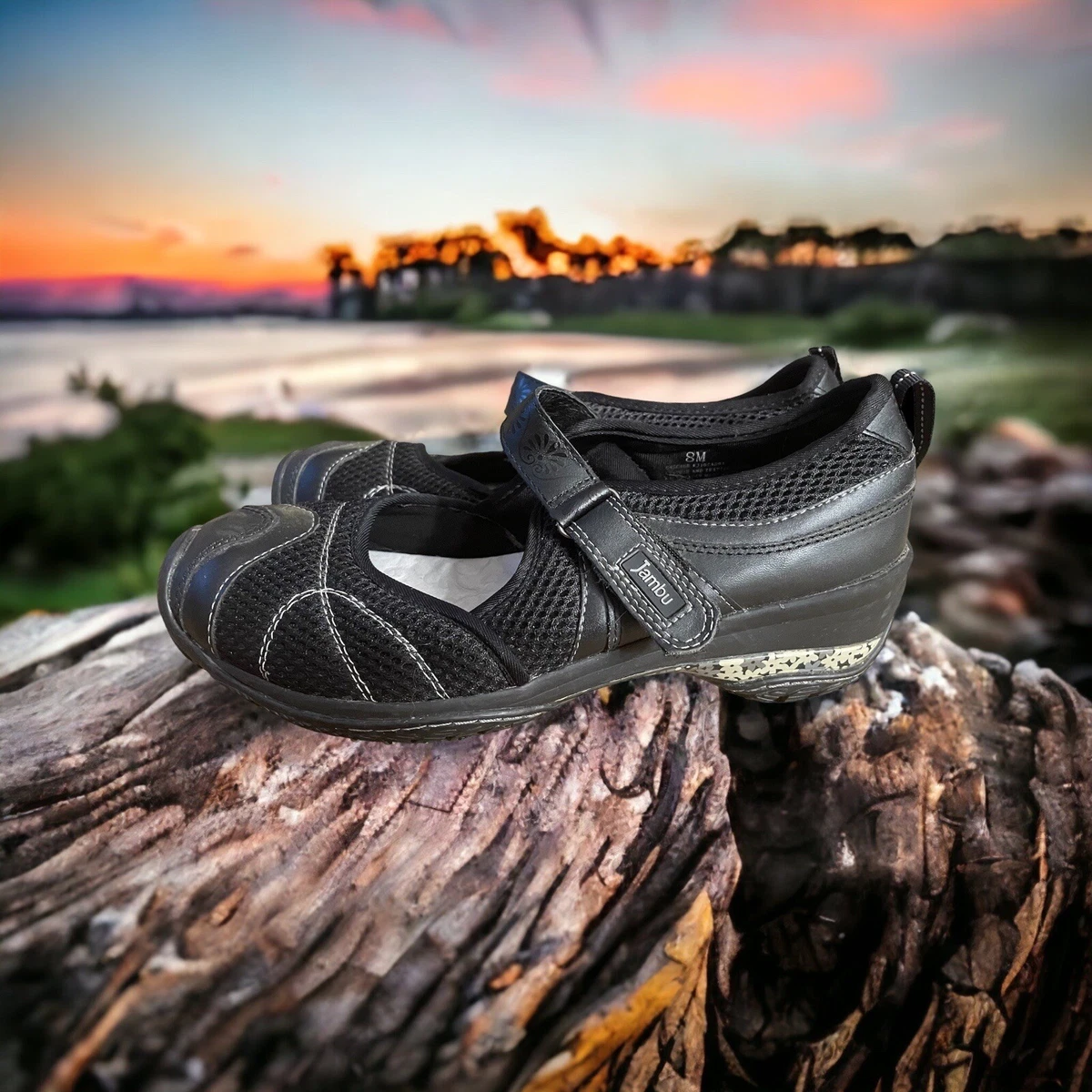 JAMBU Cascade Mary Jane Shoes Women s Size 8 black all terra