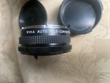 RYKA AUTO TELE-CONVERTER 2X C/FD made in Japan with case  lens caps