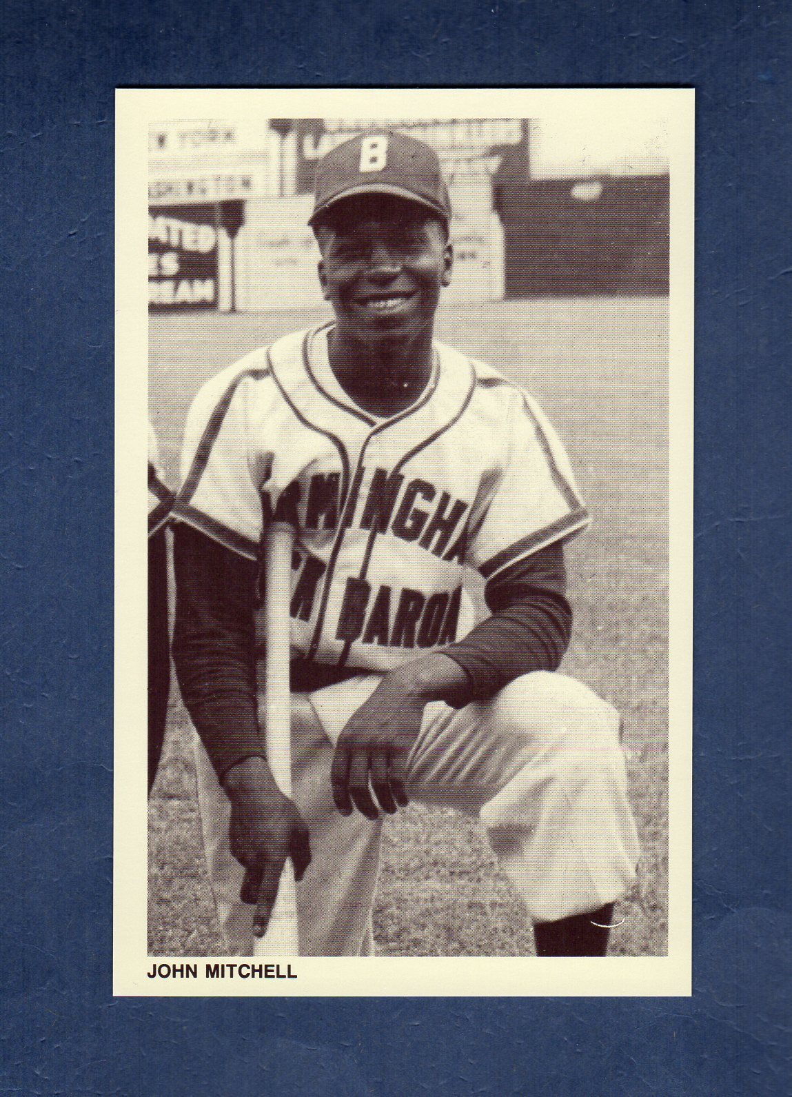 #27 JOHN MITCHELL, Birmingham Black Barons/FC | Negro League sepia postcard 