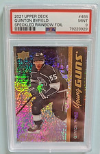 2021 Quinton Byfield Upper Deck Young Guns SPECKLED RAINBOW FOIL Rookie RC PSA 9