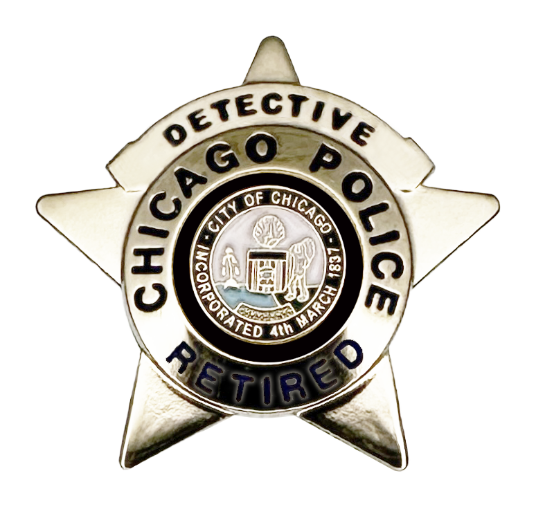 CHICAGO POLICE DEPARTMENT STAR LAPEL PIN: Detective (Retired)