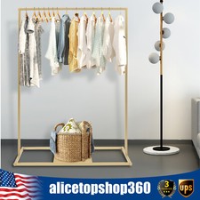 Steel Golden large-capacity Clothes Rack Display Shelf Rack Organizer Bedroom