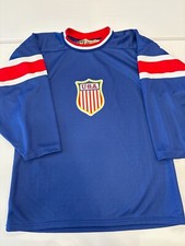 Used Team USA Hockey Jersey Blue Men's Small Nike V series Olympics 2004