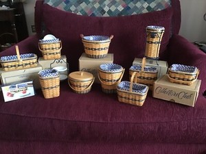 Longaberger Collectors Club Miniature JW Basket Combos & Accessories 