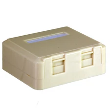  10- 2 PORT SURFACE MOUNT BOX FOR KEYSTONE JACKS IVORY TUFF JACKS QUALITY!