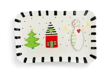 Demdaco CHRISTMAS HEARTFUL HOME PLATTER 15 X 9" Tracy Pesche 2020210258 NEW