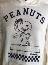 VINTAGE PEANUTS SNOOPY UNIQLO WSize Small Off White Sweatshirt Dress Snoopy EUC