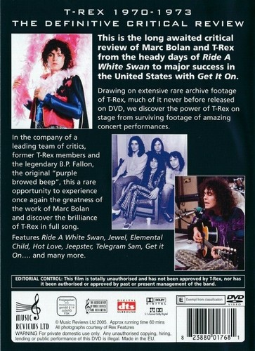 Inside T-REX Independent Critical Review 1970-1973 DVD - Brand New - Picture 2 of 2