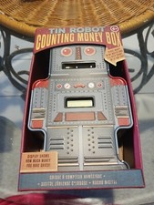 New Tin Robot Counting Money Box piggy bank