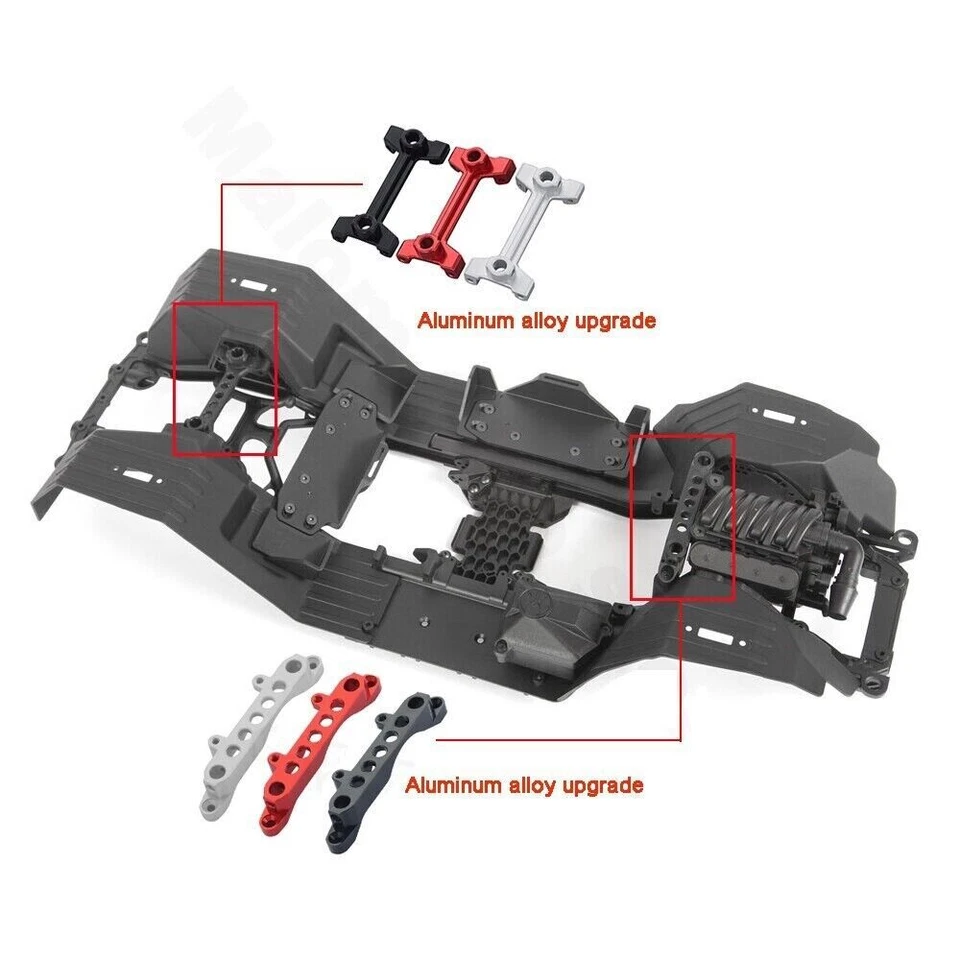 Metal Front / Rear Shock Tower Braces Body Post Mounts for 1/10 Axial SCX10 III - Image 4 of 4