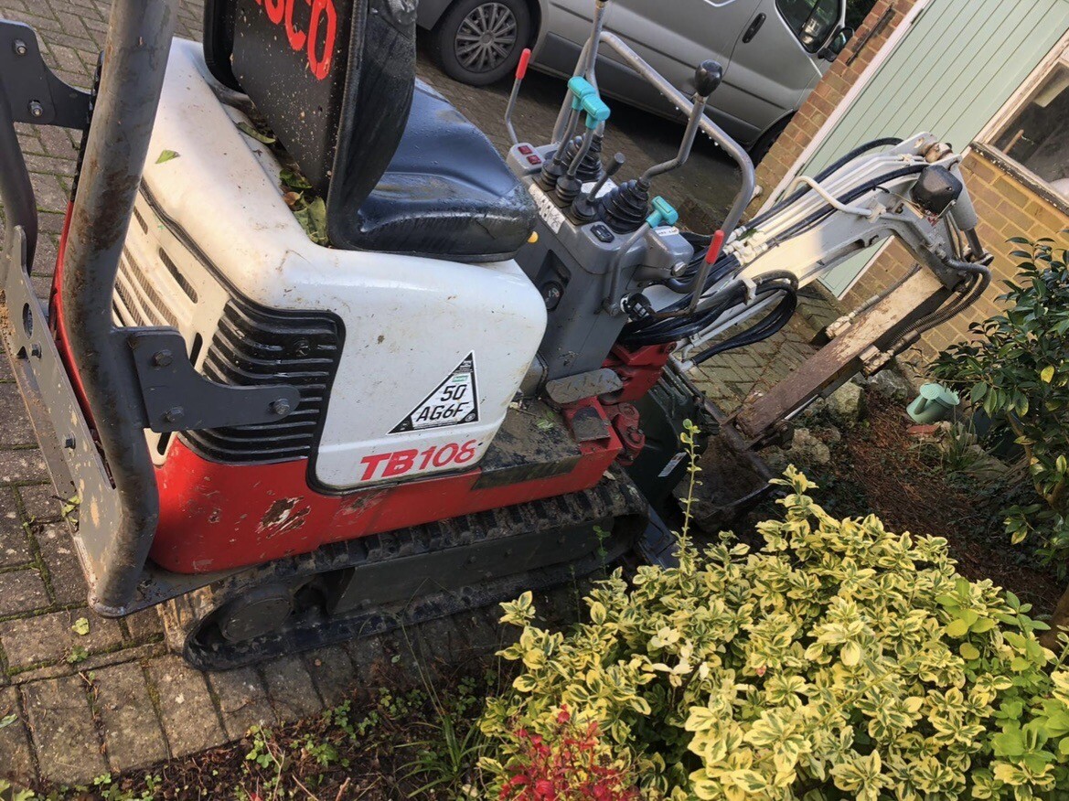 Takeuchi TB108 digger 4 buckets eBay