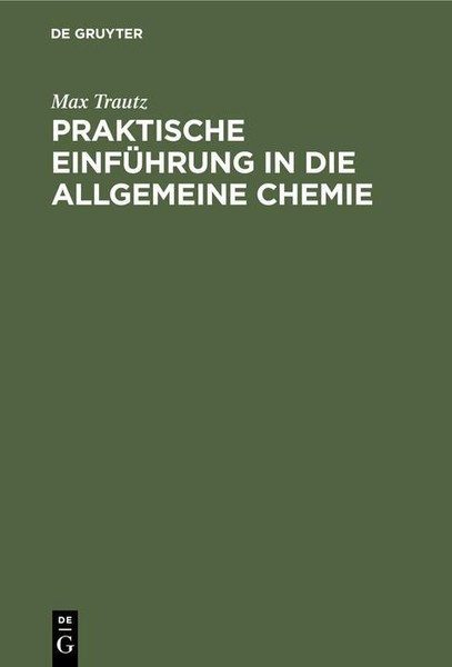 Praktische EinfüHrung In Die Allgemeine Chemie | Buch | 9783112375433-image