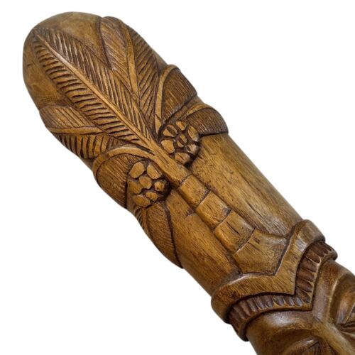 Máscara africana de madera hecha a mano de colección - una llamativa obra maestra cultural - Imagen 2 de 14