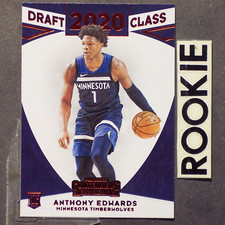 ANTHONY EDWARDS  RC  2020-21  Panini  Contenders  '20 Draft Class  RED  #5  (b