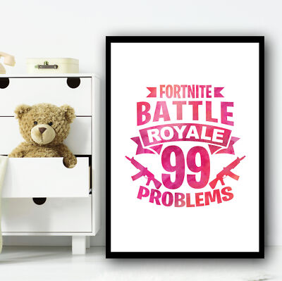 Gaming Battle Royale 99 Probleme Rosa Kinderzimmer Schlafzimmer Druck