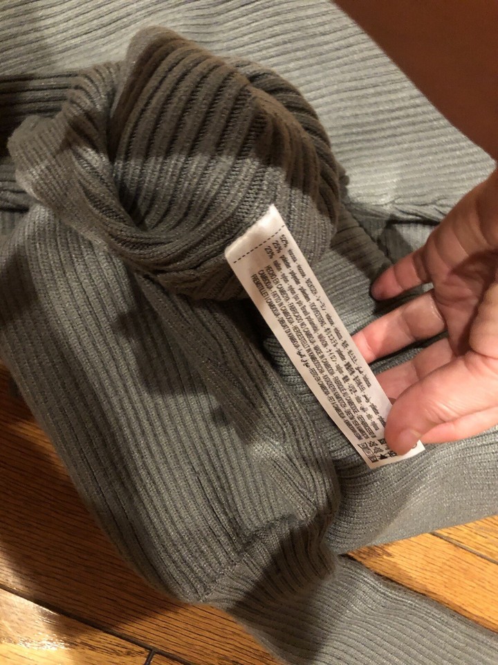 NEW Zara L Ribbed Arm Warmers Shoulder Shrug Cover Pullover Gray Croppd