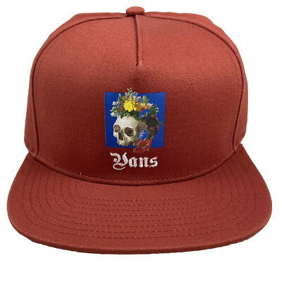 Vans Death Bloom Snapback Hat Chili Oil Flowers Scull Life Dia de Los Muertos