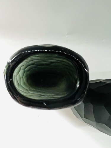 Set Of 2 Vintage Hammered Art Glass Vases Mid-century Modern Calypso Smoke - Picture 14 of 15
