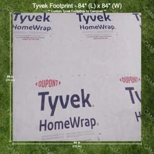 7' x 7' Tyvek Footprint, ground cloth, tarp w/ reinforced grommet corners