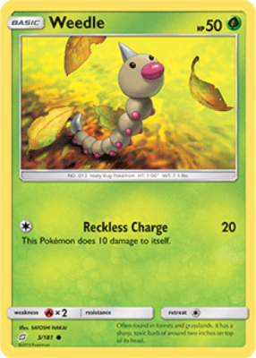 1x Weedle 3/181 Team Up Pokemon TCG Card NM | eBay