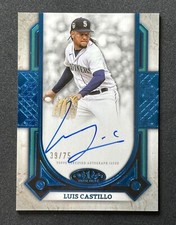 2024 Topps Tier One LUIS CASTILLO PRIME PERFORMERS BLUE FOIL AUTO /75 MARINERS
