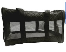 Sherpa Original Deluxe Pet Carrier Medium Soft Side Dog Travel Bag Black QUILTED