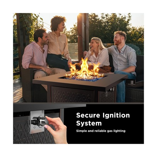 Ciays 28" Propane Fire Pit Table with 50,000 BTU Output, Outdoor Gas Fire Pit... - Picture 6 of 6