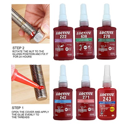 243 242 271 270 Schraubensicherung mittelfest 50ml Threadlocker Adhesive Glue