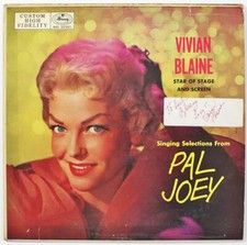Vivian Blaine, Autographed LP, Pal Joey, Annie Get Your Gun, Mercury MG 20321