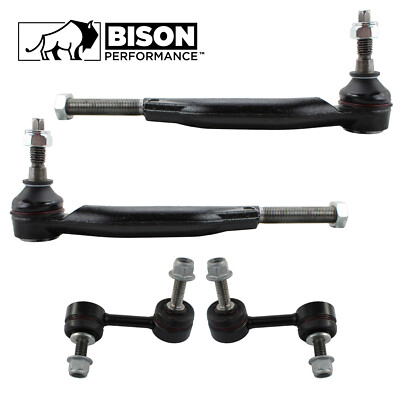 Bison Performance 4pc Front Sway Bar Links Outer Tie Rod Ends Kit For Chevy GMC