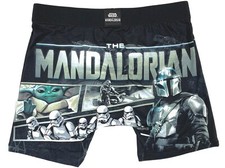 Star Wars Underwear Mens X-Large 40-42 Crazy Boxer Briefs Mandalorian Scene Gift
