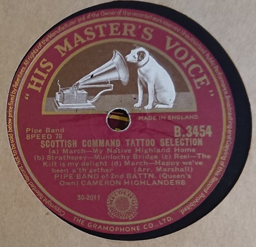 Job lot of 4 x 78rpm Brass and Pipe Band records, inc. The Dam Busters - 1927-55 - Picture 3 of 5