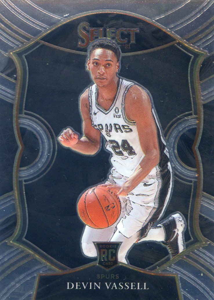2020-21 PANINI SELECT ROOKIE RC CONCOURSE BASE SPURS DEVIN VASSELL NO. 71