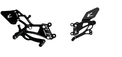Fußrasten Valtermoto Type 2.5 Schwarz Ducati 848/1098/1198 07/12