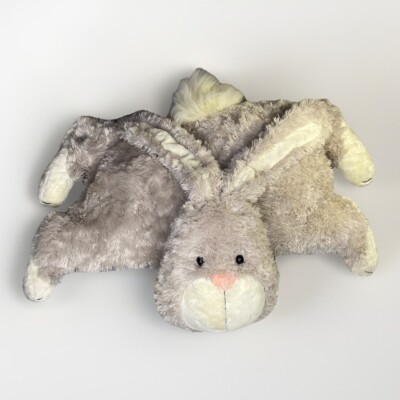 Jellycat Truffles Bunny Pillow Plush Gray Rabbit Cushion Cute Fuzzy