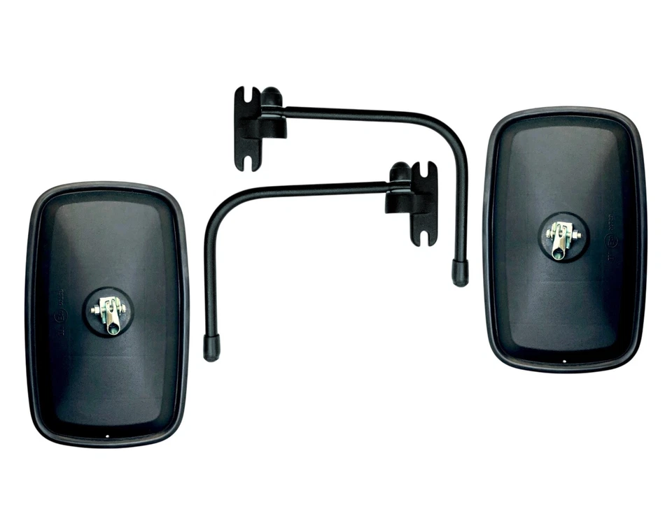 2x Außenspiegel Seitenspiegel 232x145mm ø10 E20 und Spiegelhalter Bagger Traktor - Bild 2 von 4