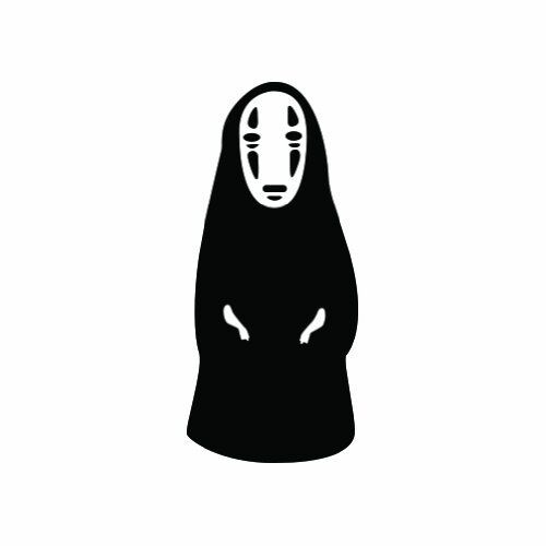 No Face Spirit from Spirited Away Ghibli Cute Sticker Car Bumper Wall Decor 5" - Picture 1 of 1