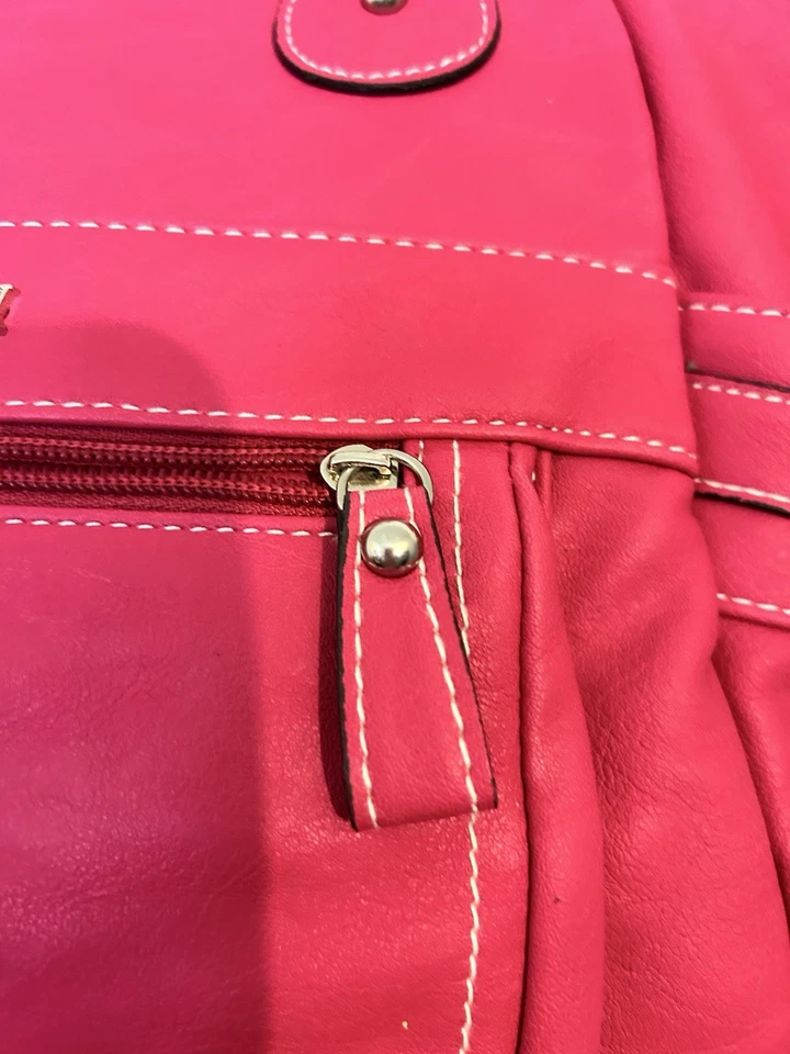 Bolsa de ombro Ellen Tracy rosa quente nova sem etiquetas - Imagem 3 de 4