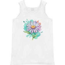 'Watercolour Style Aster' Adult Vest / Tank Top AV064324 