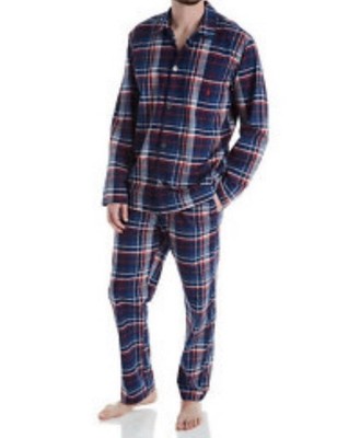Polo Ralph Lauren Men's Stretch Woven Pajama Set Milton Plaid Navy, M/L READ