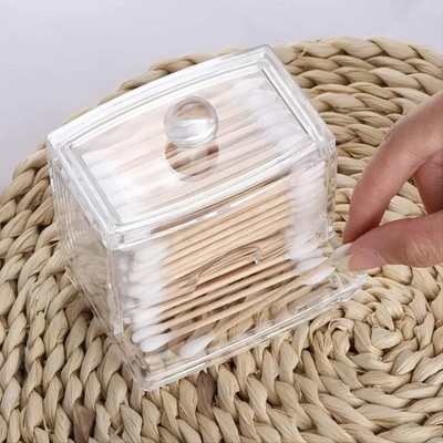 Klar Wattestäbchen Halter - Badezimmer Organizer Behälter für Wattebäusche & Q-Tip