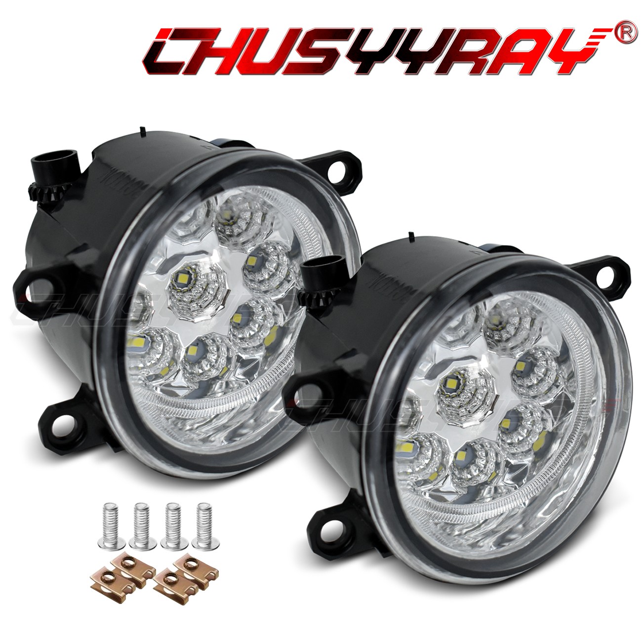 Pair LED Fog Lights Bumper Driving Lamps W/ Bulb For LEXUS LX570 2008-2013