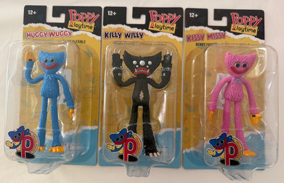 POPPY PLAYTIME: Killy Willy, Kissy Missy, Huggy Wuggy 4.5'' Bendable Figure